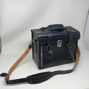 Vintage Large Leather Camera Case Shoulder Bag